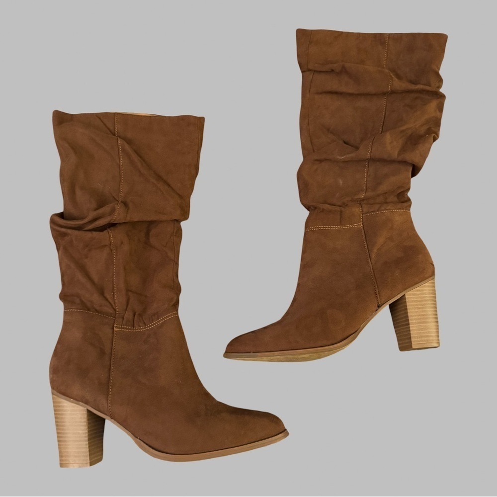 MAURICES Women’s Faux Suede Heeled Boots